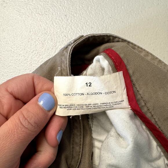 VTG Gloria Vanderbilt Maxi Skirt Brown Khaki 100% Cotton Women's Size 12 Cargo - Picture 6 of 6